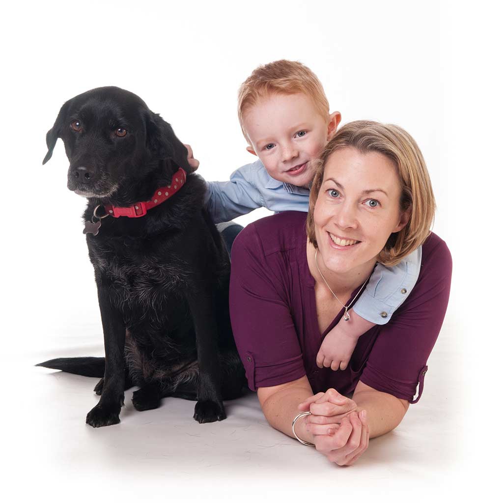 Family Portrait Photo Shoot with a dog in west sussex