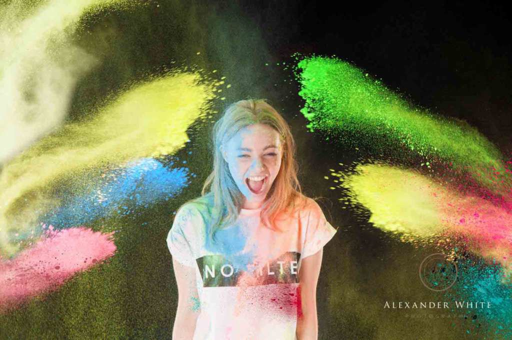 When the colours started to fly I knew we had some fantastic photos which the girls would love.