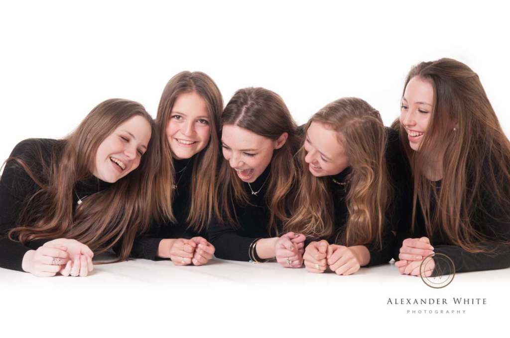 The girls wanted just a few photos of themselves together before things got messy