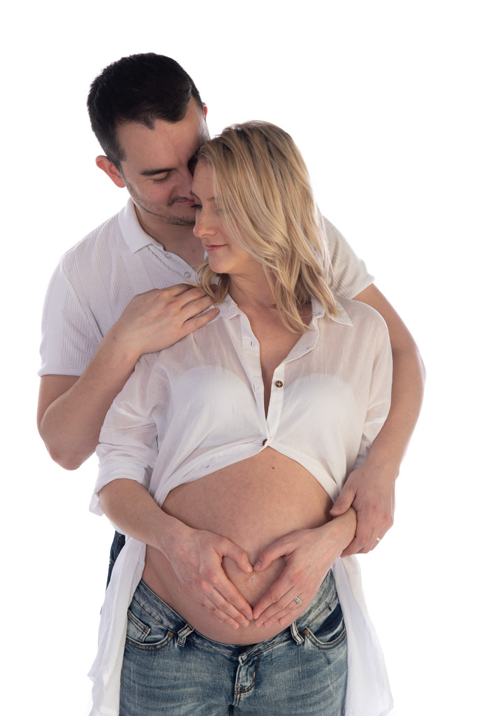 Maternity Photo of a Pregnant couple cuddling