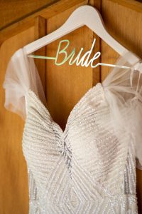 wedding photo of the wedding dress details