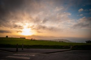 The sky as it was when I arrived ready for Alex to propose to Emily