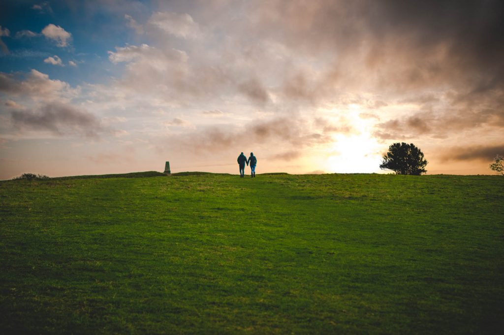 Alex and Emily heading up the hill