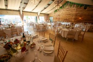 Barn wedding reception