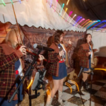 Country and western band performing at western themed wedding