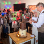 Wedding cake at a western themed wedding in Horsham West Sussex