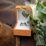 Wedding ring detail photo - western themed wedding